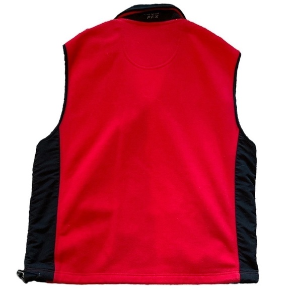 Izod Perform-X Size XL Red & Black Zip-Up Fleece Vest - Picture 2 of 3